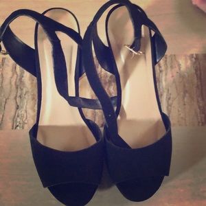 Black platform heels